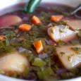 Borș de verdețuri de primăvară Exact la fel ca în cazul oricărui borș, și cel de mai la vale profită din plin de pe urma amestecării ingredientelor, dovedind o dată în plus că orice ciorbă...